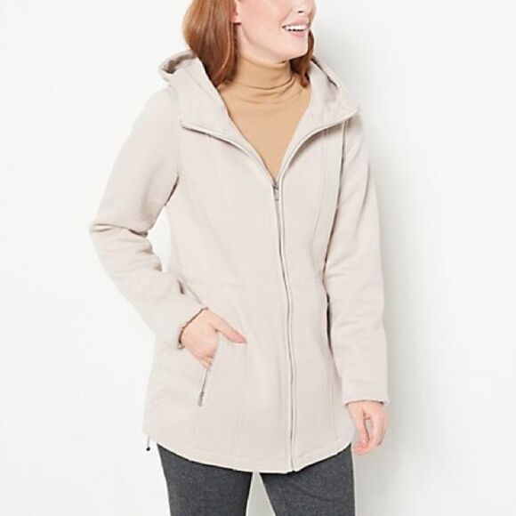 Susan Graver Jackets & Blazers - Susan Graver Fashion Fleece Hooded Jacket